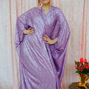 Palma Violet Lavender Sequin Kimono Robe