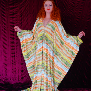 Jupiter Lava Print Kaftan Gown