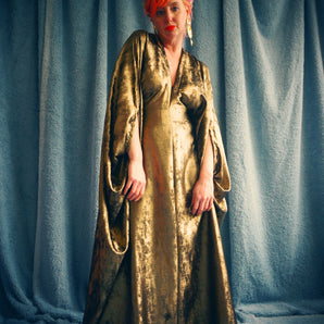 Bronze Gold Metallic Sheen Kaftan