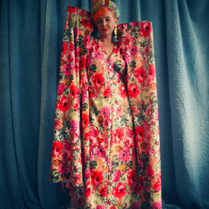 Floral Rose, English Country Garden Kaftan Gown
