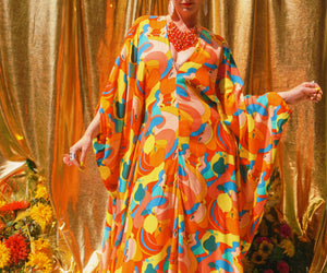 Fruit Punch V-Neck Kaftan Gown