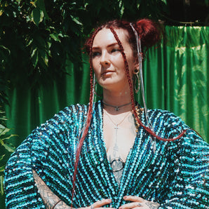Beach Tide V-Neck Kimono Robe