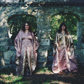 The Crinkle Pink & Gold Metallic Brocade Kaftan - choose your colourway