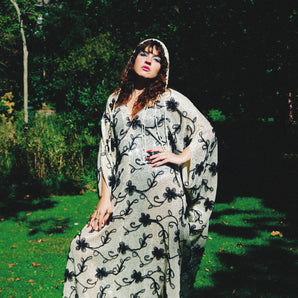 The Enchanted Vine Sequin V-Neck Kaftan