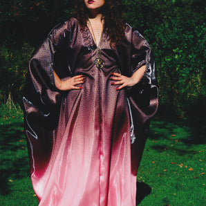 The Fading Rose Liquid Satin Ombré Kaftan