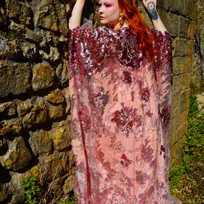 Rose Pink sequin and Kimono Robe