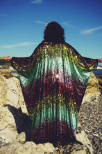 Load image into Gallery viewer, Siren Sequins - matte mint, baby pink, red and gold  - ROUND Neck
