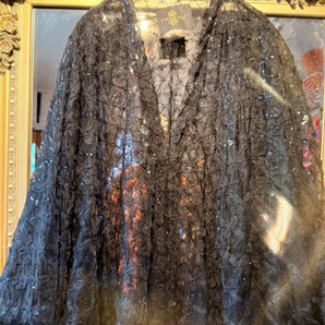 Dark Romance Mesh V-Neck Kaftan