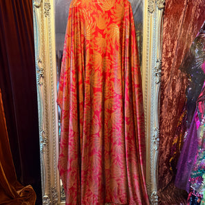 Ruby Flame Slash Neck Kaftan
