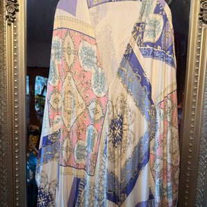 Porcelain Patchwork v-Neck Kaftan