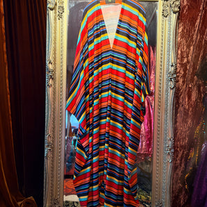 Sunset Stripe V-Neck Kaftan