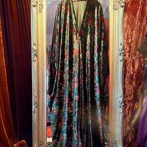 Midnight Rose Velour V-Neck Kaftan