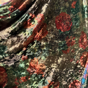 Midnight Rose Velour V-Neck Kaftan