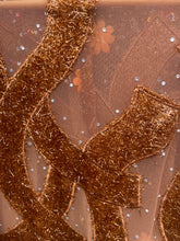 Load image into Gallery viewer, Brown Sheer Lurex 70s Sparkle Kaftan Gown
