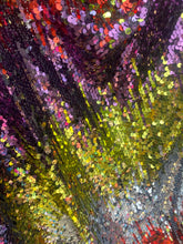 Load image into Gallery viewer, Rainbow Waterfall Sparkle Sequin Kaftan Gown / Kimono Robe
