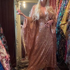 XMAS 25 OFF THE RAILS - gold sequin knit