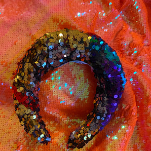 Red, Gold, Blue, and Green Sequin Chunky Headband