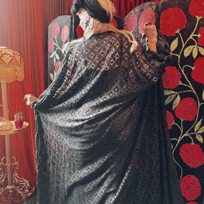 Moonshadow Diamond Lace V-Neck Kaftan Gown