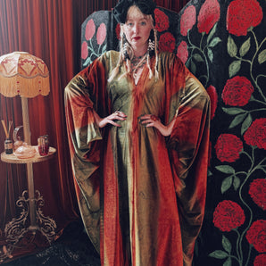 Molten Moon Opulent Velvet V-Neck Kaftan Gown