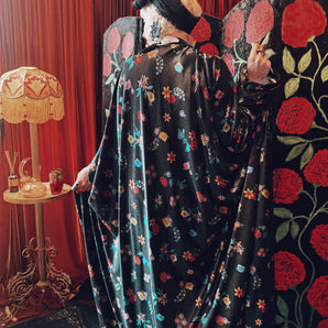 Celestial Garden Opulent Velvet V-Neck Kaftan Gown