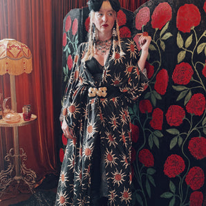 Solstice Sun Slinky V-Neck Kaftan Robe