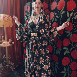 Solstice Sun Slinky V-Neck Kaftan Robe