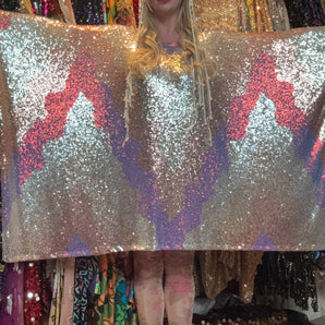 Sequin Mini Dress Sunset  - 80cm length