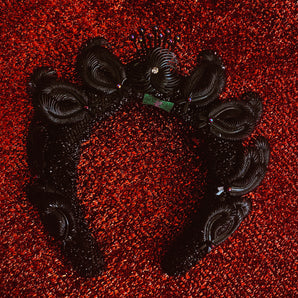 Darkside Gothic Reclaimed vintage Earrings Crown Headband no.3
