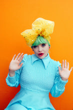 Load image into Gallery viewer, Yellow sequin Bow Turban
