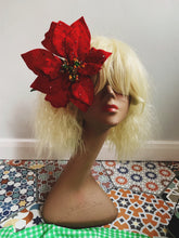 Load image into Gallery viewer, Jewelled Poinsettia Hair Clip *Order before 18th for Christmas post*
