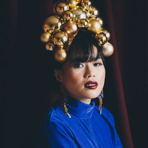 Christmas Baubles Gold Headpiece