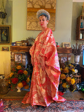Load image into Gallery viewer, Brocade Pink and gold Gown UK 6 - 26
