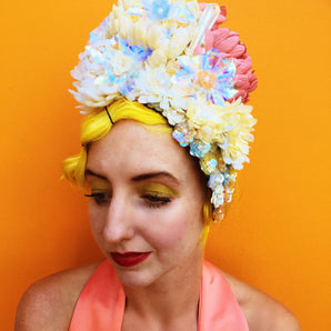 Pastel iridescent Flower headdress