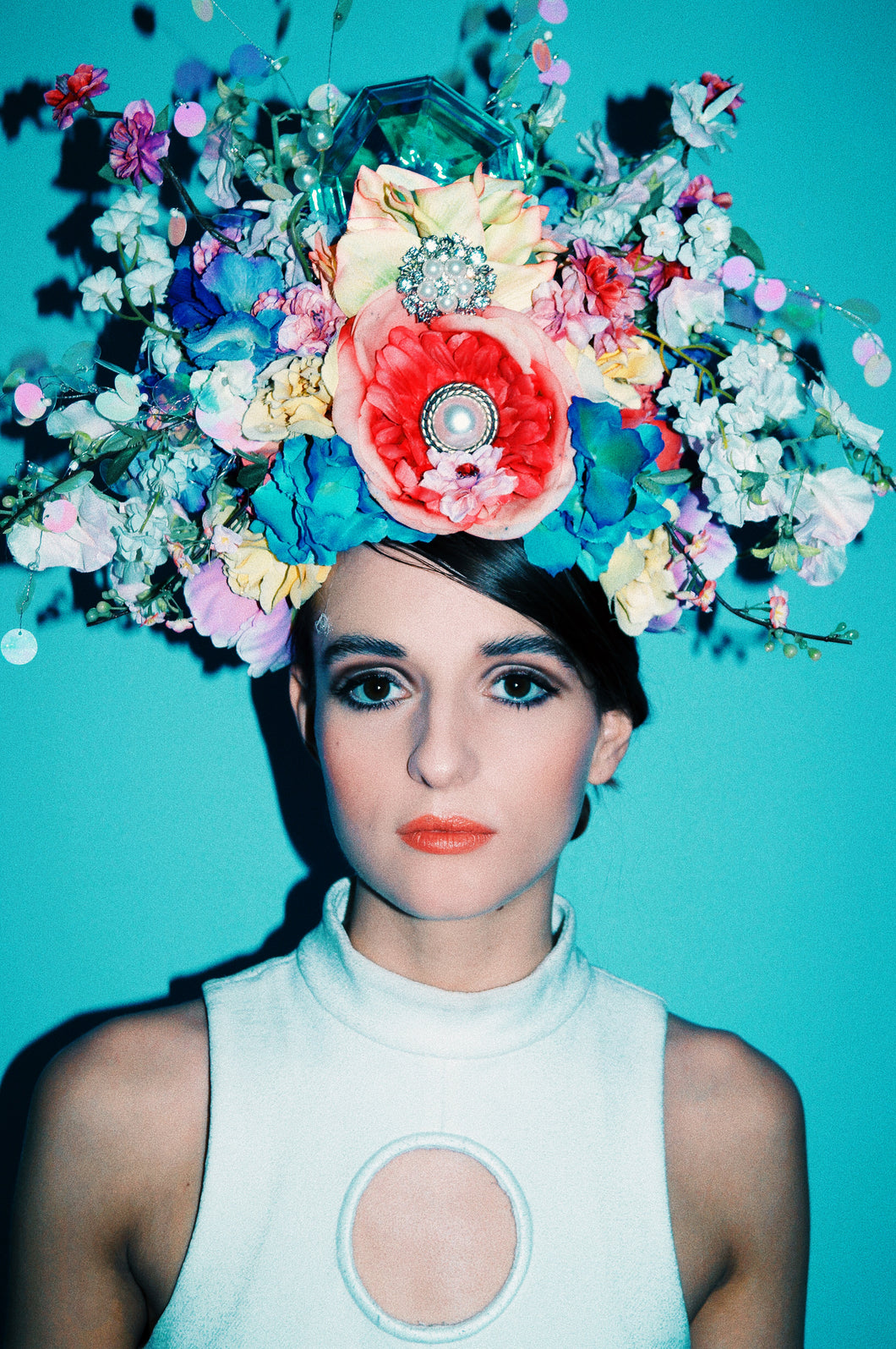 HUGE floral Headdress - Showstopper