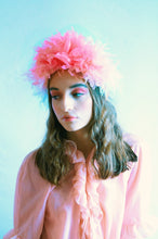 Load image into Gallery viewer, Pink Vintage inspired ruffle Pastel Headpiece
