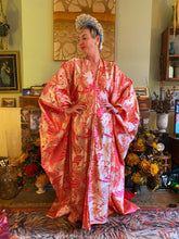 Load image into Gallery viewer, Brocade Pink and gold Gown UK 6 - 26
