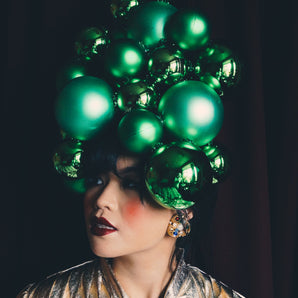 Green Christmas Bauble Headpiece