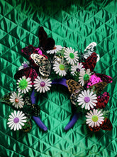 Load image into Gallery viewer, Wildflower Metallic Butterflies and Daisies Headband
