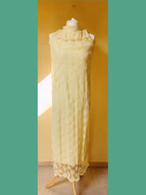 Load image into Gallery viewer, LONG YELLOW SLEEVELESS FLORAL DRESS
