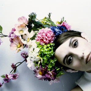 Multicoloured Alice garden flower crown