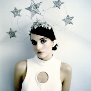 Vintage inspired silver star headdress