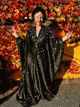 Load image into Gallery viewer, Rose Pink and Black Mirror disc Jersey Maxi Gown / kaftan Dress
