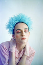 Load image into Gallery viewer, Blue Vintage inspired ruffle Pastel Headpiece
