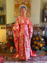 Load image into Gallery viewer, Brocade Pink and gold Gown UK 6 - 26
