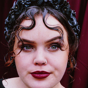 Darkside Gothic Reclaimed vintage Earrings Crown Headband no.2