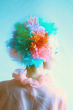 Load image into Gallery viewer, Multicoloured Vintage inspired ruffle Pastel Headpiece

