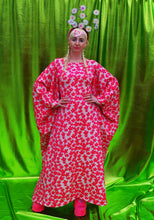 Load image into Gallery viewer, Flower Power Pink kaftan Dress
