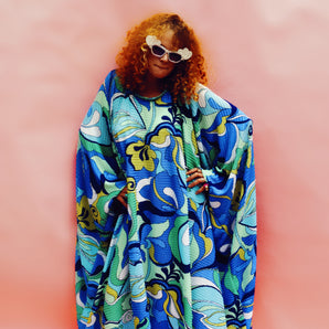 Psychedelic 60s inspired Kaftan Dress Size 8 - 26 UK