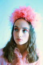 Load image into Gallery viewer, Pink Vintage inspired ruffle Pastel Headpiece
