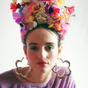 Multicoloured flower crown